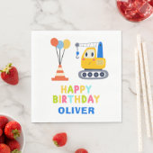 Serviette En Papier Thème de construction pour l'anniversaire des enfa (En situation)