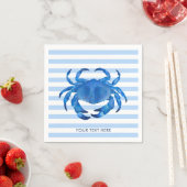 Serviette En Papier Thème de crabe crustacé océan plage (En situation)