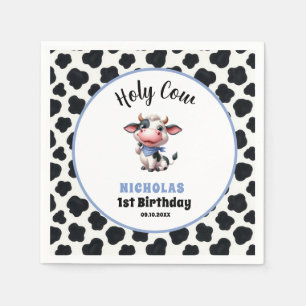 Serviette En Papier Thème de ferme pour le premier anniversaire de Hol