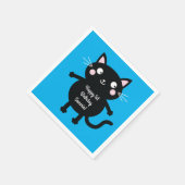 Serviette En Papier Thème de fête d'anniversaire de Cat Cute Kitty (Coin)