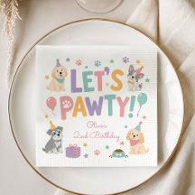 Thème de fête d'anniversaire pour chiots Let's Paw