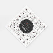 Serviette En Papier Thème de fête d'anniversaire Red & Black Spider (Coin)