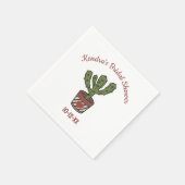 Serviette En Papier Thème de fête de mariage personnalisé Cactus (Coin)