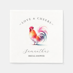 Serviette En Papier Thème de Fête des mariées du coq