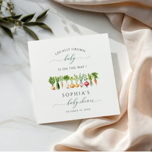 Serviette En Papier Thème de fête prénatale neutre et champêtre pour b
