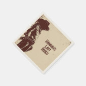 Serviette En Papier Thème de fête Western Cowgirl rustique  (Coin)