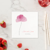 Serviette En Papier Thème de fleur simple (En situation)