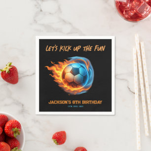 Serviette En Papier Thème de football pour fête d'anniversaire d'athlè