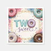 Serviette En Papier Thème de gâteau donut rose doux (Devant)
