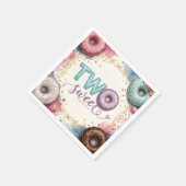 Serviette En Papier Thème de gâteau donut rose doux (Coin)