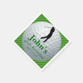 Serviette En Papier Thème de golf Anniversaire de l'homme Napkin perso (Coin)