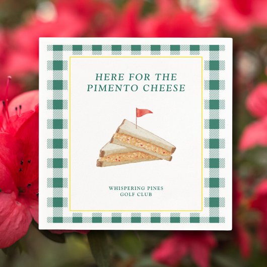 Serviette En Papier Thème de golf Masters Party Fromage aux Piments Ve
