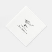 Serviette En Papier Thème de golf personnalisé 40e anniversaire (Coin)