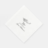 Serviette En Papier Thème de golf personnalisé 70e anniversaire (Coin)