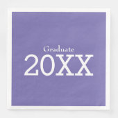 Serviette En Papier Thème de graduation Lilac Papier pourpre Napkin (Devant)