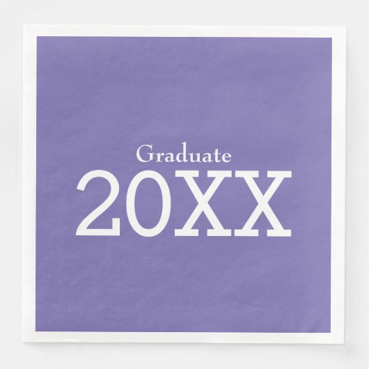 Serviette En Papier Thème de graduation Lilac Papier pourpre Napkin (Devant)