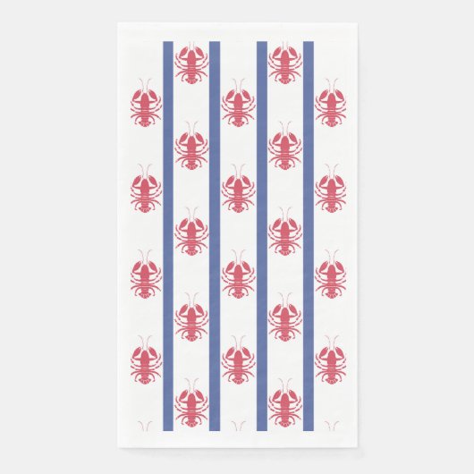 Serviette En Papier Thème de Homard d'été (Devant)