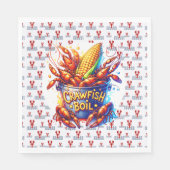 SERVIETTE EN PAPIER THÈME DE LA BOUILLE DE POISSON (Devant)