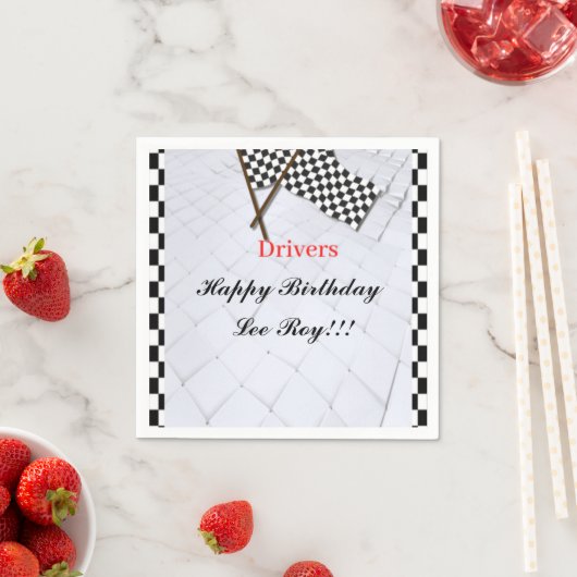 Serviette En Papier Thème de la course à la victoire (En situation)