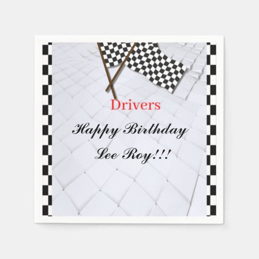 Serviette En Papier Thème de la course à la victoire (Devant)