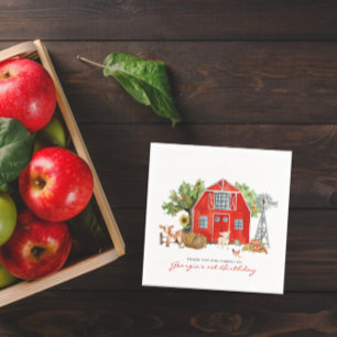 Serviette En Papier Thème de la ferme   Fête d'anniversaire de la gran