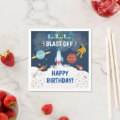 Serviette En Papier Thème de l'astronaute de la fête (En situation)