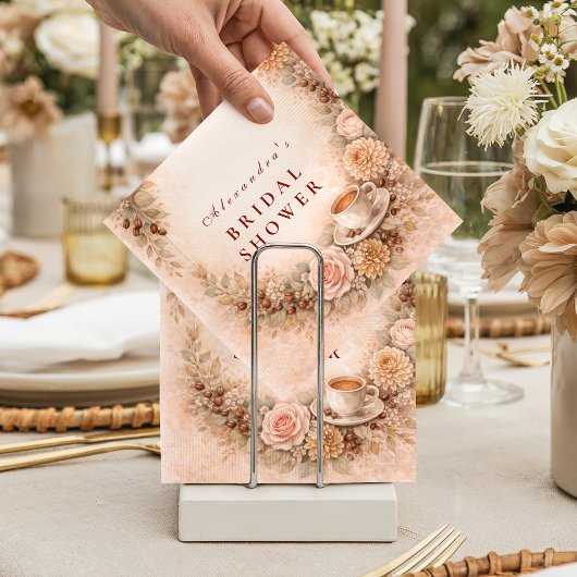 Serviette En Papier Thème de mariage avec le café