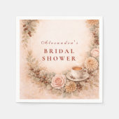 Serviette En Papier Thème de mariage avec le café (Devant)