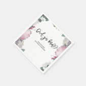 Serviette En Papier Thème de mariage floral (Coin)