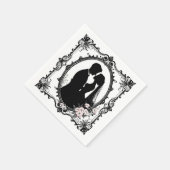 Serviette En Papier Thème de mariage floral complexe (Coin)