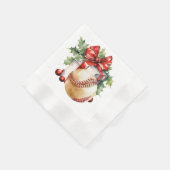 Serviette En Papier Thème de Noël du baseball (Coin)