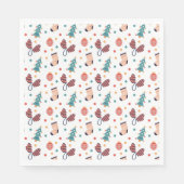 Serviette En Papier Thème de Noël mignon (Devant)