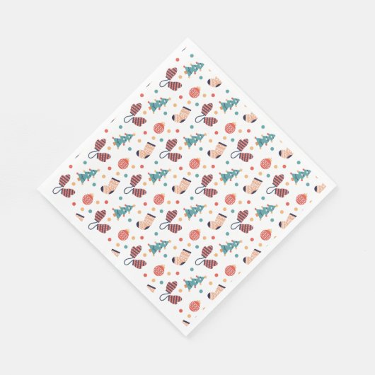 Serviette En Papier Thème de Noël mignon (Coin)