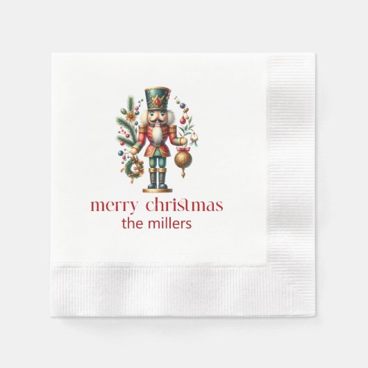 Serviette En Papier Thème de Noël Nutcracker (Devant)