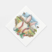 Serviette En Papier Thème de Pâques baseball (Coin)