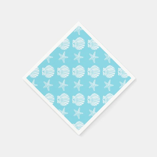Serviette En Papier Thème de plage de la coquille de Starfish (Coin)