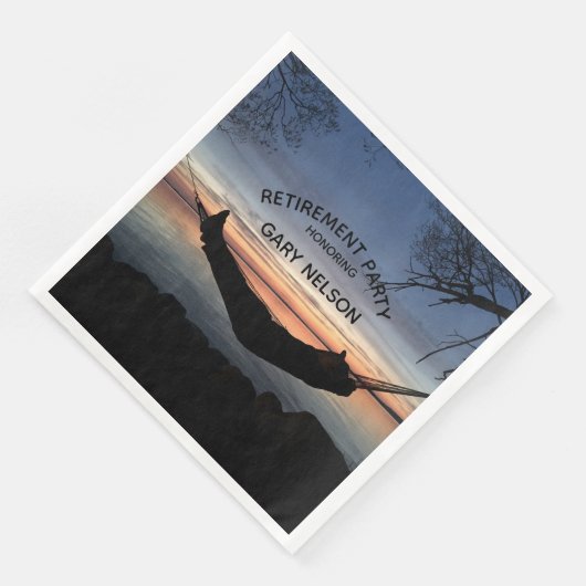 Serviette En Papier Thème de retraite - Partie (Coin)