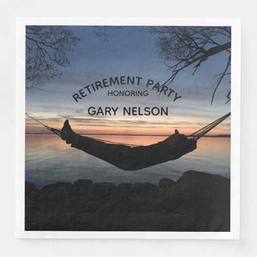 Serviette En Papier Thème de retraite - Partie (Devant)