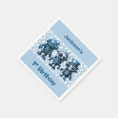 Serviette En Papier Thème de robot Steampunk pour 1er anniversaire (Coin)