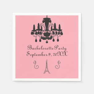 Serviette En Papier Thème de soirée de Bachelorette Parisien - Serviet