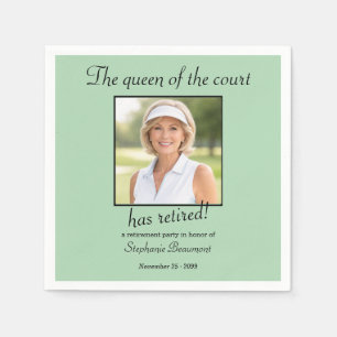 Serviette En Papier Thème de tennis photo élégant pour femmes pour la
