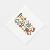 Serviette En Papier Thème de Thanksgiving (Coin)