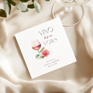 Serviette En Papier Thème de vin rosé pour enterrement de vie de jeune
