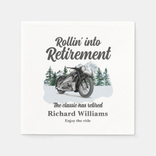 Serviette En Papier Thème de voyage de retraite Moto classique en mouv