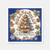 Serviette En Papier Thème des cookies de pain d'épices précieux (Devant)