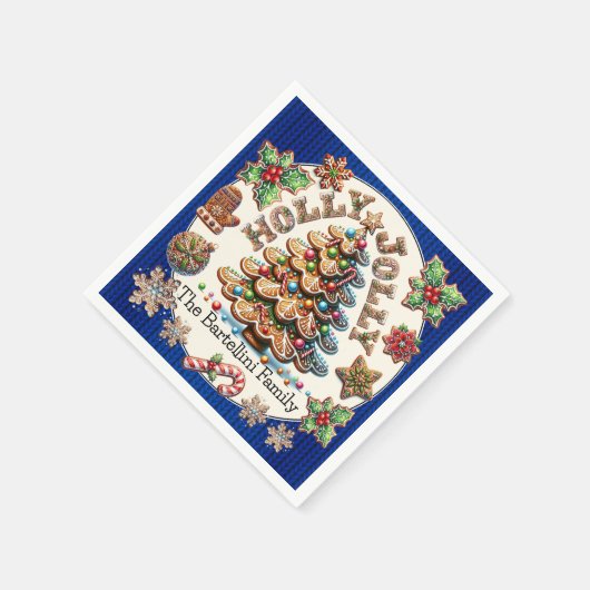 Serviette En Papier Thème des cookies de pain d'épices précieux (Coin)