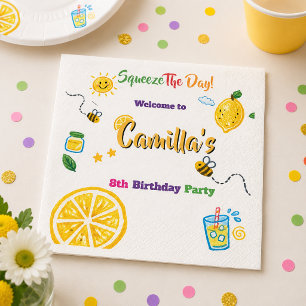 Serviette En Papier Thème d'été citron Anniversaire Enfants