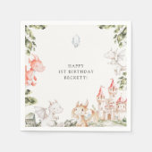 Serviette En Papier Thème Dragon Anniversaire (Devant)