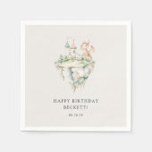 Serviette En Papier Thème Dragon mignonne Anniversaire (Devant)