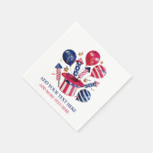 Serviette En Papier Thème du 4 juillet (Coin)